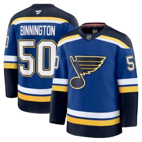 Mænd NHL St. Louis Blues Trøje 2024-25 Fanatics Premium Binnington Jordan Blå Hjemme